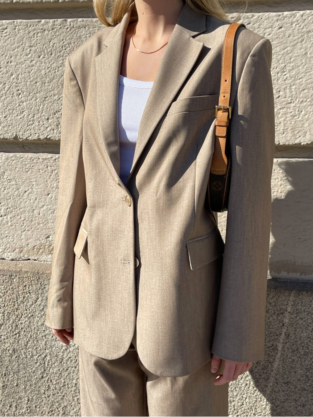 Djerf Avenue Forever Blazer Oat